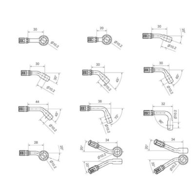 Raccord 90° Ø7/16 pouces gaine acier flexible HH alu transp. anodisé