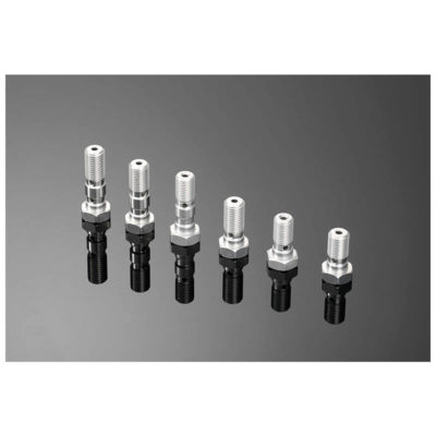 Vis raccord durite aviation M10x1.00mm 2 durites HH aluminium