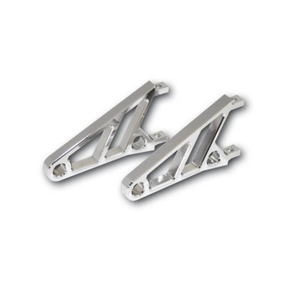 Scheinwerferhalter HH (Paar) KURZ aus ALU chrom (Länge: 87mm)