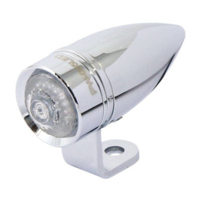 Rücklicht HH BULLET LED chrom Ø18 T42 ohne Kennzeichen-Bel E-Hom