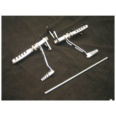 Repose-pieds HH TECH GLIDE +8cm chromé pour Honda homologué