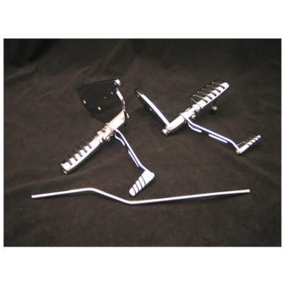 Repose-pieds HH TECH GLIDE +15cm chromé pour Honda homologué
