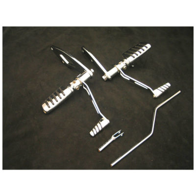 Repose-pieds HH TECH GLIDE +15cm chromé pour Honda homologué