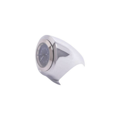 Montre pour guidon HH ANGLE chromé (Ø 25.4/31.75mm) cadran noir