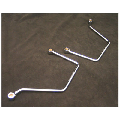 Porte sacoche HH (paire) avec kit de montage chromé Suzuki