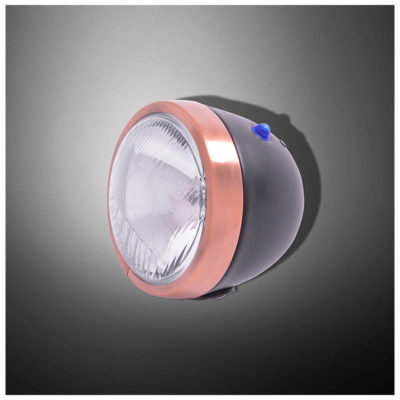 Phare HH BATES noir/cuivre Ø115/120x110mm H3 12V 55W homologué