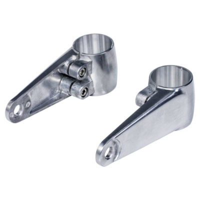 Support de phare HH aluminium argenté pour fourches Ø 35+39+41mm