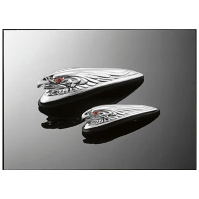 Figurine décorative HH EAGLEHEAD 17cm chromé garde-boue, éclairé