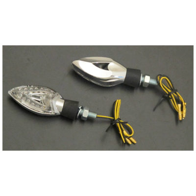 Blinker HH (Paar) SEETHROUGH LED chrom M8-30x70x20mm E-Hom