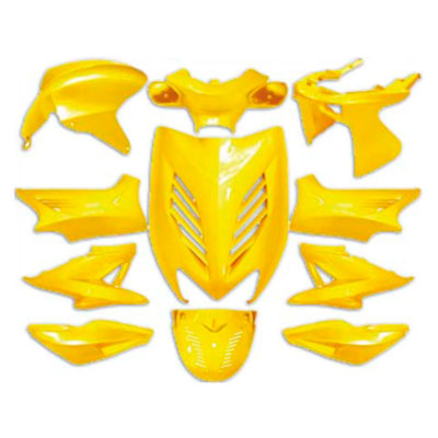 Habillage Yamaha Aerox/MBK Nitro 11 pièces jaune