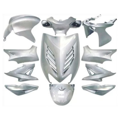 Habillage Yamaha Aerox/MBK Nitro 11 pièces argentin