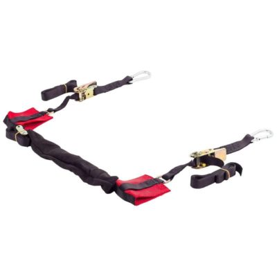 Sangles moto prise guidon BIKEIT (noir/rouge)