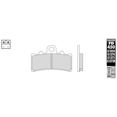 Plaquettes de frein Galfer métal fritté sportive racing