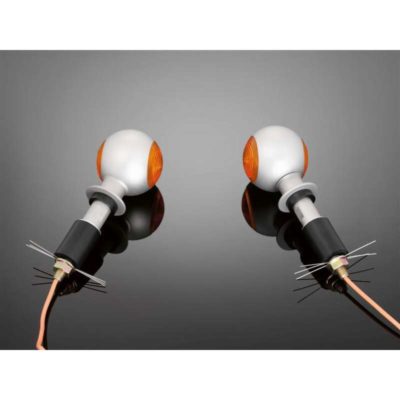 Clignos enbout SHIN YO (paire) BULL'S EYE chromé Ø 39 x 50mm homologé