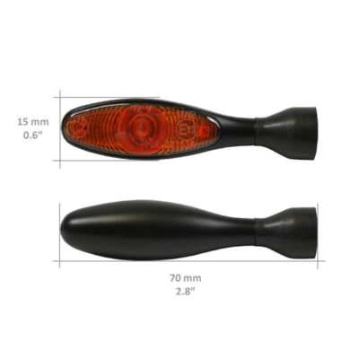 Clignos Kellermann (pièce) MICRO LED noir/orange E11-12 homologé