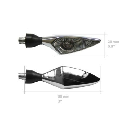 Clignos Kellermann (pièce) RHOMBUS LED chromé/blanc av. gauche/ar. droite hom.
