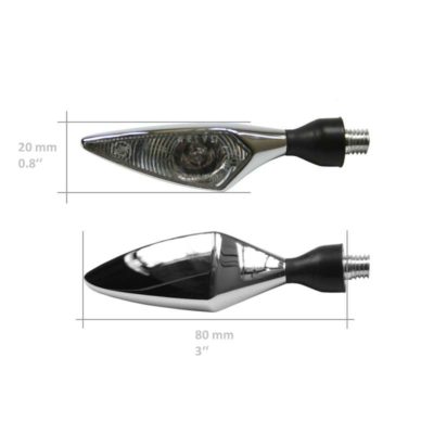 Clignos Kellermann (pièce) RHOMBUS LED chromé/blanc av. droite/ar. gauche hom.