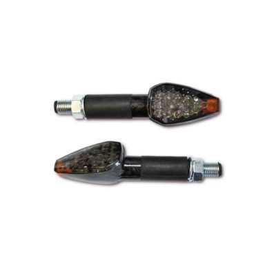 Clignos SHIN YO (paire) PEAK LED carbon look (M8-46x27x27 tige 40mm) homologé