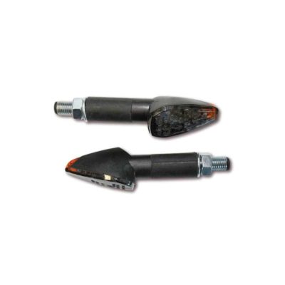 Clignos SHIN YO (paire) PEAK LED noir (M8-46x27x27 tige 40mm) homologé