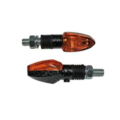 Clignos SHIN YO (paire) LIZZARD Halogène carbon look M8-33x20x22 tige 22mm hom
