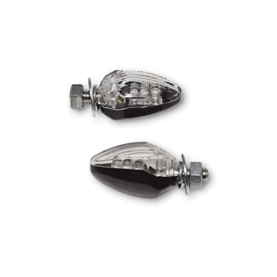 Clignos SHIN YO (paire) DROP LED noir/clair (M6 - 20 x 32mm) homologé