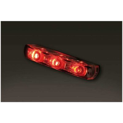 Feu arrière SHIN YO CRYSTAL 3 LED noir/clair a coller 79x16x34mm homologé