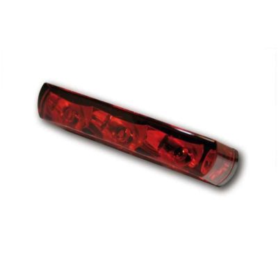 Feu arrière SHIN YO CRYSTAL 3 LED noir/rouge a coller M4 79x16x34mm homologé