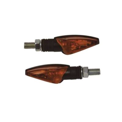 Clignos SHIN YO (paire) TOLEDO Halogène noir (M8 - 50x22x27 tige20mm) homologé