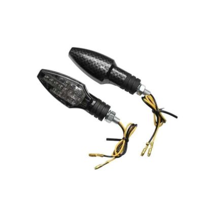 Clignos SHIN YO (paire) COMO LED carbon look (M8 - 65 x 30 tige 18mm) homologé