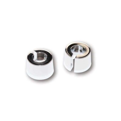 Douille HIGHSIDER (paire) chromé cônique M8 fente cable (Ø15,5 à 14 x 10mm)
