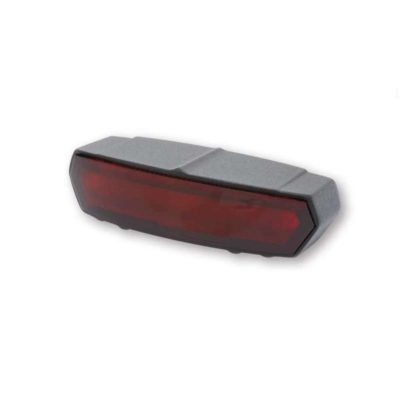 Feu arrière SHIN YO LIGHT GUIDE noir/rouge LED écl. plaque 84x25x37mm homologé