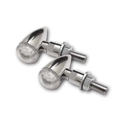 Clignos SHIN YO (paire) PB 2 HI-POWER LED chroméé (M8x20-20x36x44mm) homologé