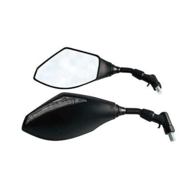 Retro HIGHSIDER (paire) TEMPO Clignos LED noir M10x1.25 avec adapt. Homologé