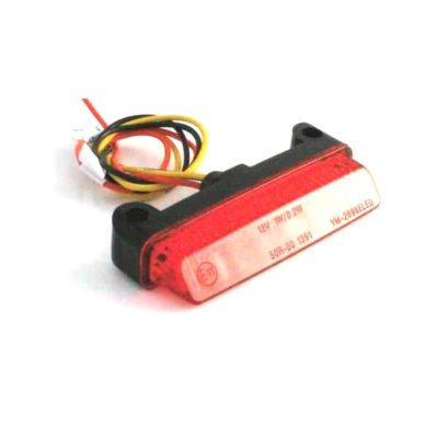 Feu arrière SHIN YO SHORTY LED noir/rouge a visser M4 78x16x32mm homologé