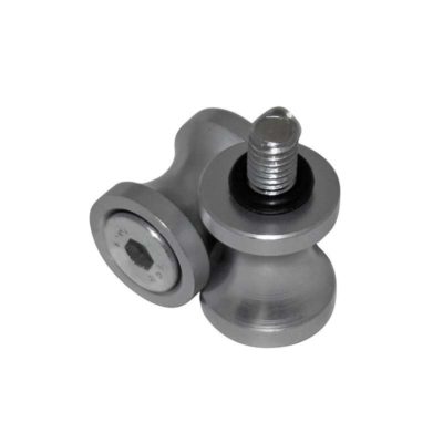 Raccord béquille SHIN YO (paire) argenté Aprilia/Triumph/Yamaha M6x1.00mm