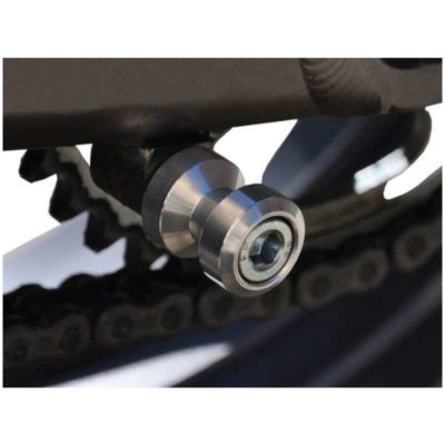 Raccord béquille MP (paire) argenté pour Kawasaki avec filetage M10 x 1.25mm