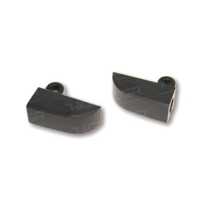 Support clignos HIGHSIDER (paire) alu noir pour clignos avec filetage M8