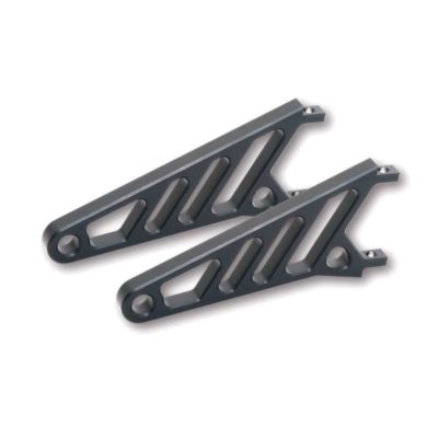 Support phare HIGHSIDER (paire) long alu noir longeur 114mm