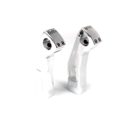 Riser RITZ (paire) CURVED Ø 22/25.4mm chrom M12x1.5 - h 12cm homologé