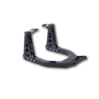 Béquille BIKETEK avant alu noir avec adaptateur rouleau