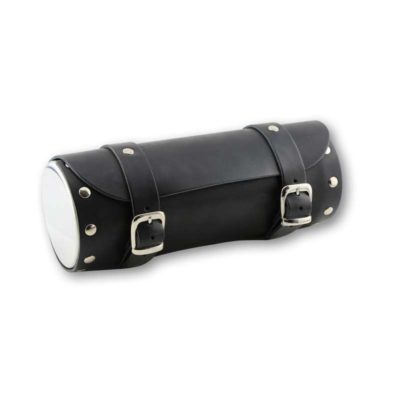 Rouleau à outils NN PRODUCTS cuir de boeuf noir bouchon chromé Ø 9.5 x 28cm