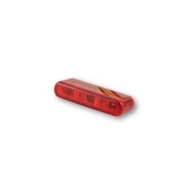 Feu arrière SHIN YO SHORTY 2 PRO LED noir/rouge a coller (40x8.5x13mm) homol.