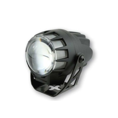 Phare ellipsoïde HIGHSIDER DUAL-STREAM alu noir Power LED 71x67x97mm homologé