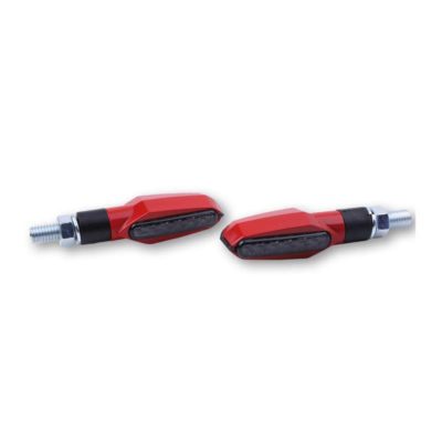 Clignos SHIN YO (paire) MULTIFACE LED rouge M8-62x18x22mm tige 12mm homologé