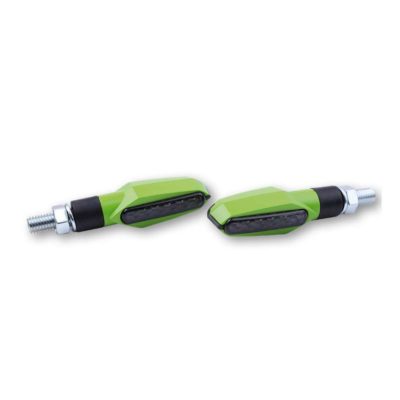 Clignos SHIN YO (paire) MULTIFACE LED vert M8-62x18x22mm tige 12mm homologé