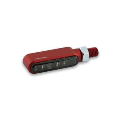 Clignos HIGHSIDER (paire) BRONX CNC LED rouge M8-62x18x22mm homologé
