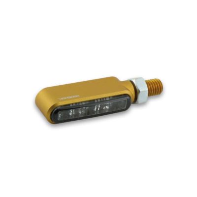 Clignos HIGHSIDER (paire) BRONX CNC LED doré M8-62x18x22mm homologé