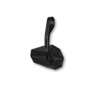 Retro HIGHSIDER STEALTH-X6 LONG alu noir adapt. Inclus 22/25.4mm homologé