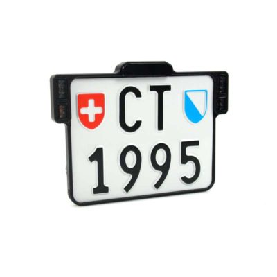 Support plaque Heinzbikes ALL INN format moto alu3en1 feux stop/arrière