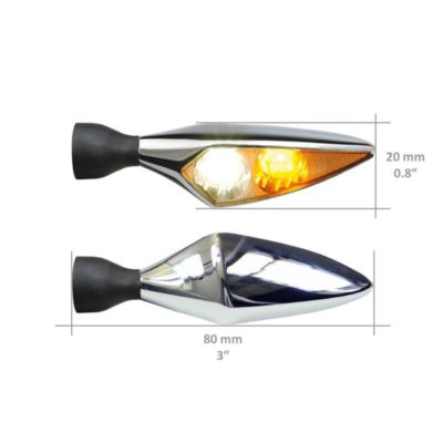 Cligno Kellermann (pce) RHOMBUS PL chromé/blanc avant gauche homologé